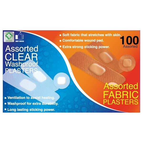 A&E Plaster Waterproof & Fabric Clear 100PK