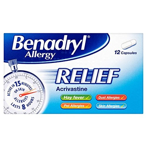 Benadryl Allergy Relief 12 Capsules