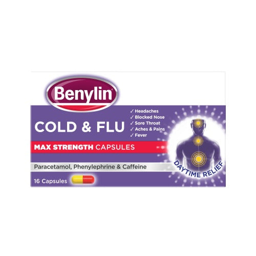 Benylin Cold & Flu 16 Capsules 6/5