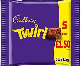 Cadbury Twirl PM£1.50 5PK