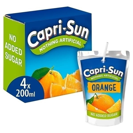 Capri-Sun No Added Sugar Orange 4PK 200ml