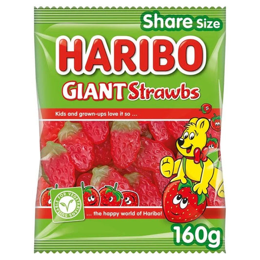 Haribo Giant Strawbs 160g