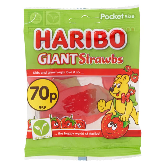 Haribo Giant Strawbs PM70p 60g