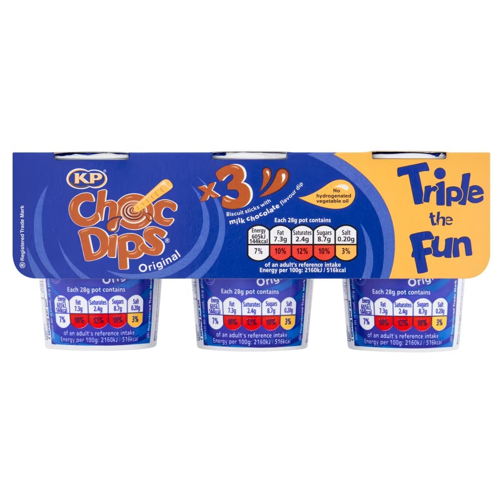 Kp Choc Dips Original Triple 3PK 84g