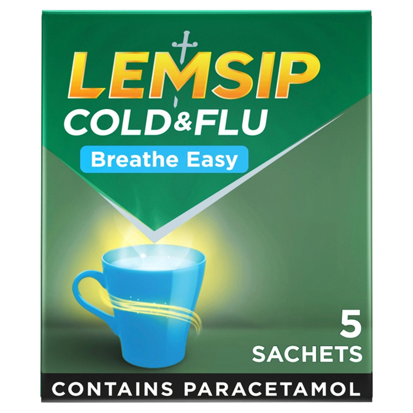 Lemsip Lemon Cold & Flu Breathe Easy 5 Sachets