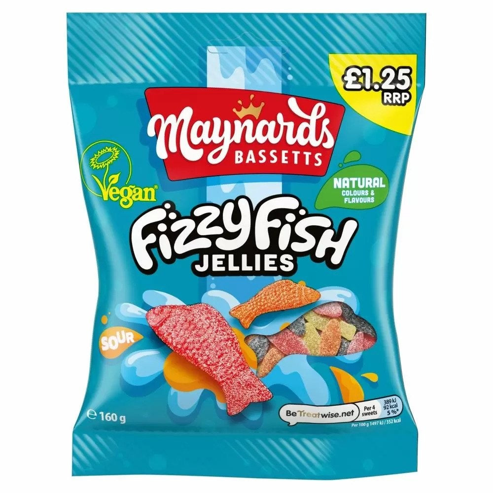 Maynards Bassetts Fizzy Fish PM1.25 130g