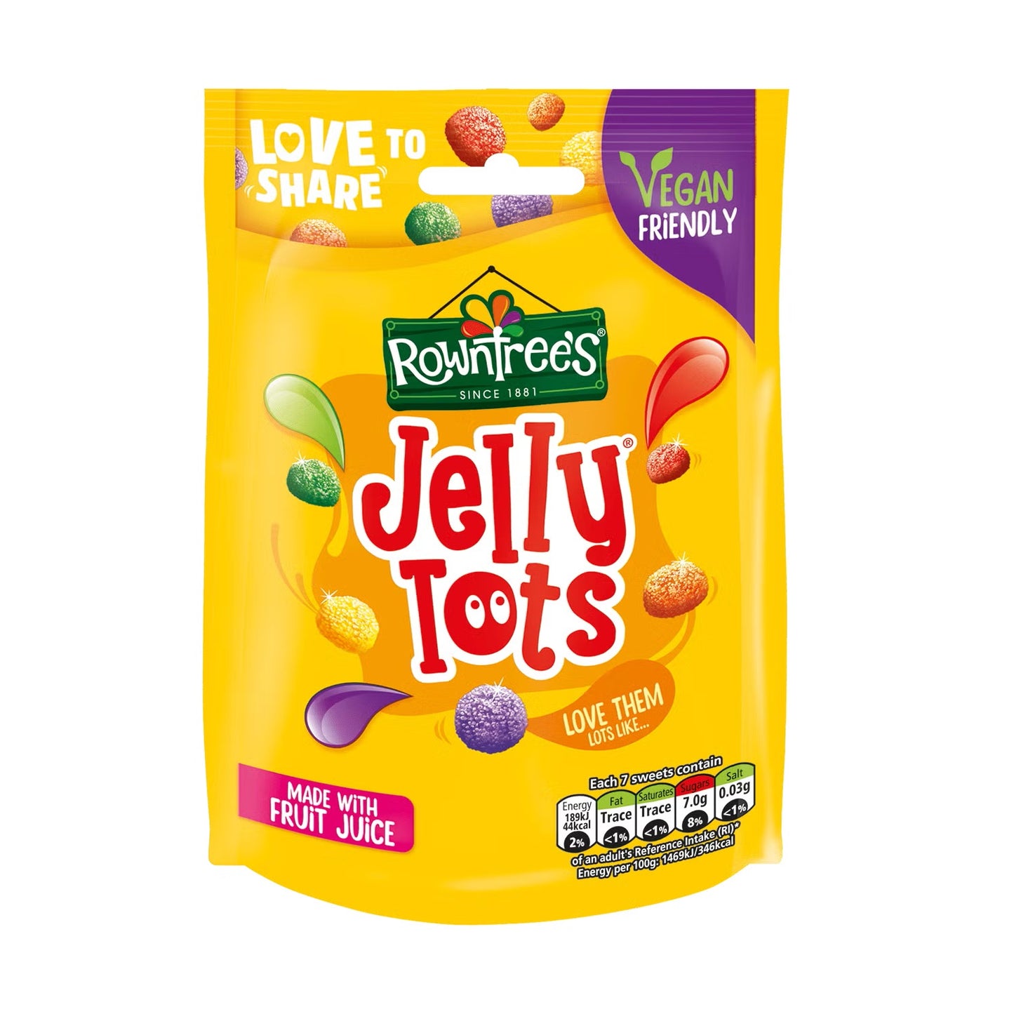 Rowntree Jelly Tots Pouch 150g