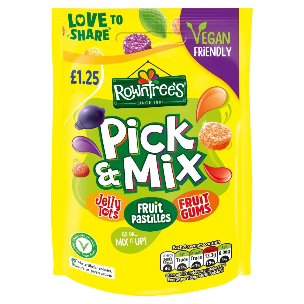 Rowntree Mixed Vegan Pouch PM1.25 120g